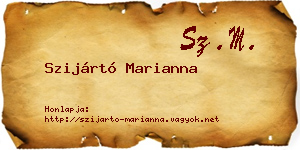Szijártó Marianna névjegykártya