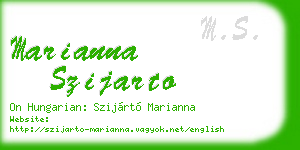 marianna szijarto business card