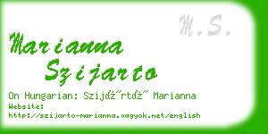 marianna szijarto business card